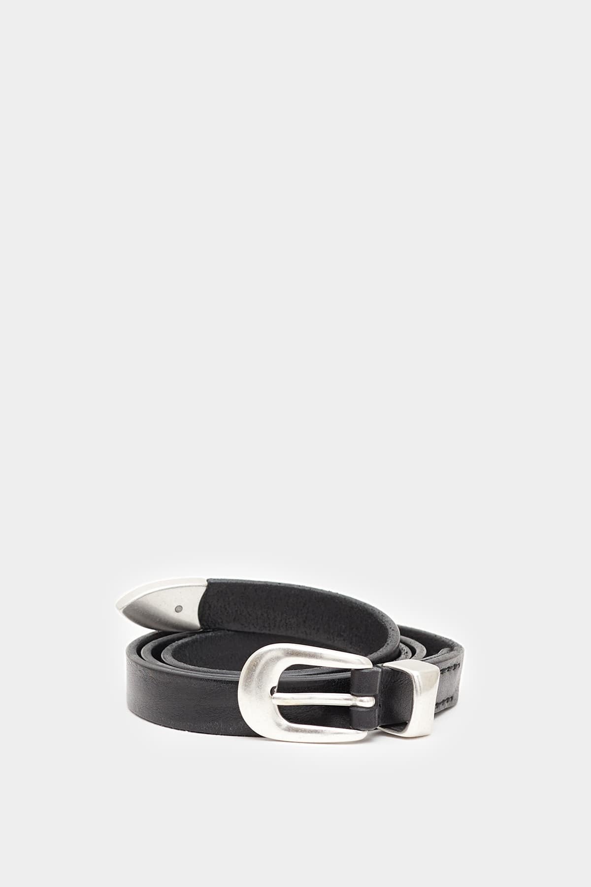 OUR LEGACY BLACK LEATHER 2CM BELT