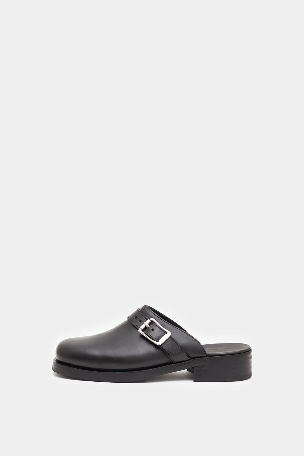 OUR LEGACY BLACK LEATHER CAMION MULE