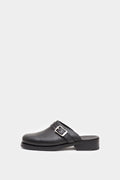 OUR LEGACY BLACK LEATHER CAMION MULE