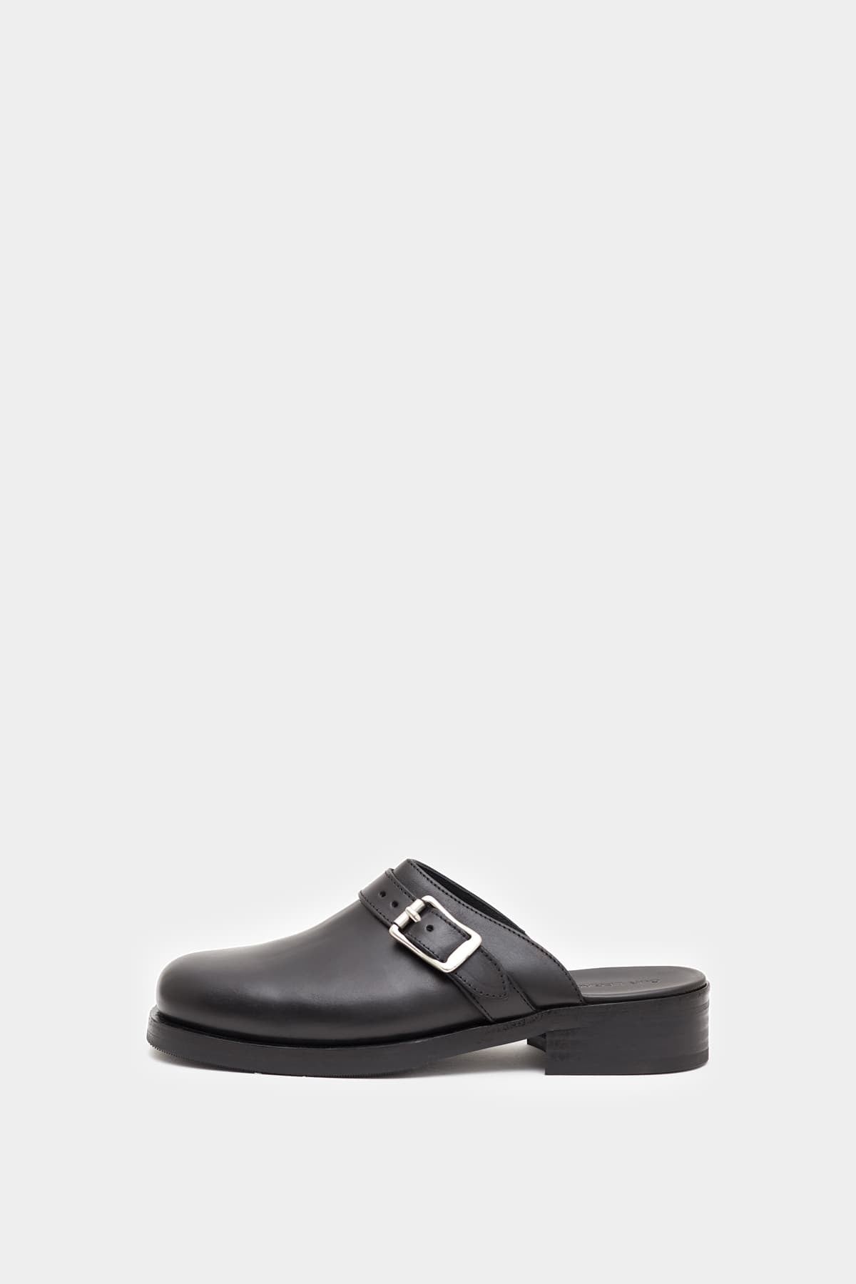 OUR LEGACY BLACK LEATHER CAMION MULE