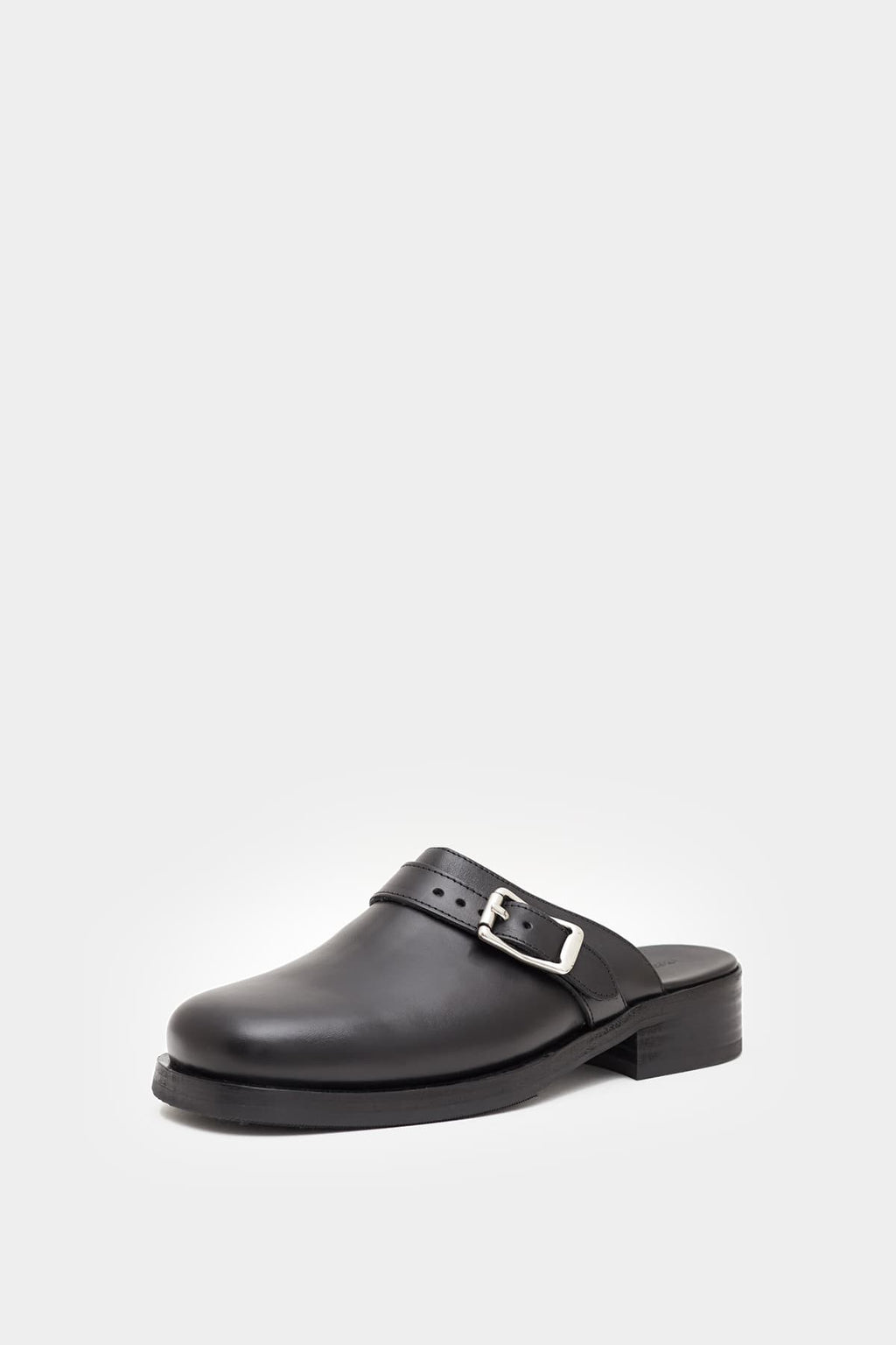 OUR LEGACY BLACK LEATHER CAMION MULE