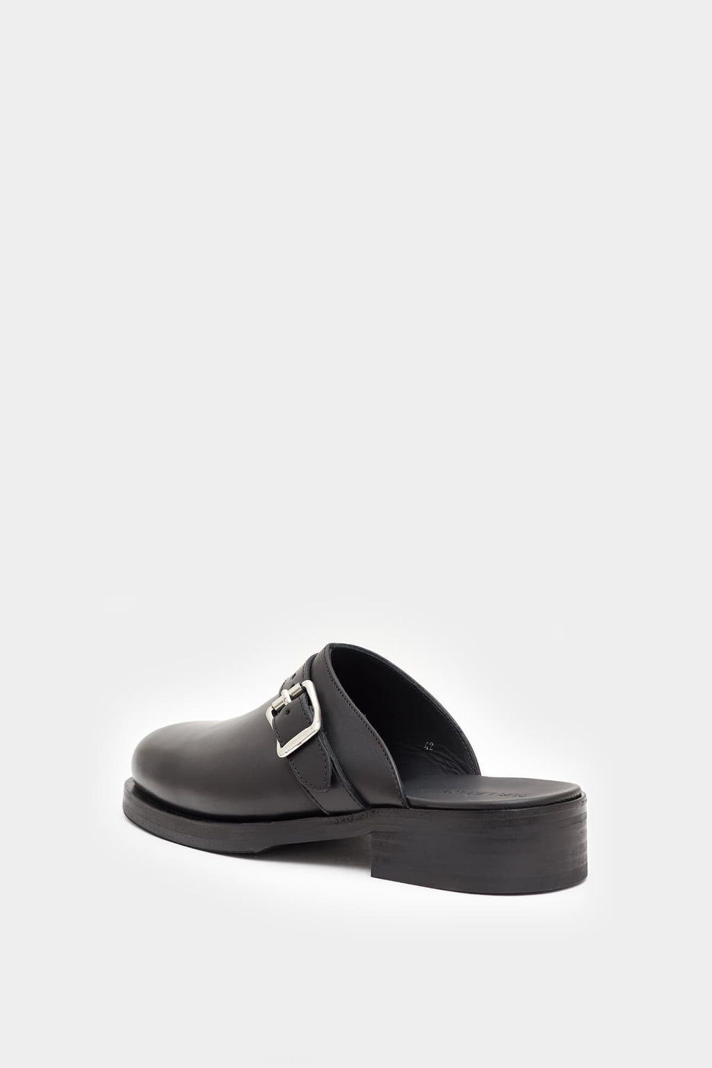 OUR LEGACY BLACK LEATHER CAMION MULE