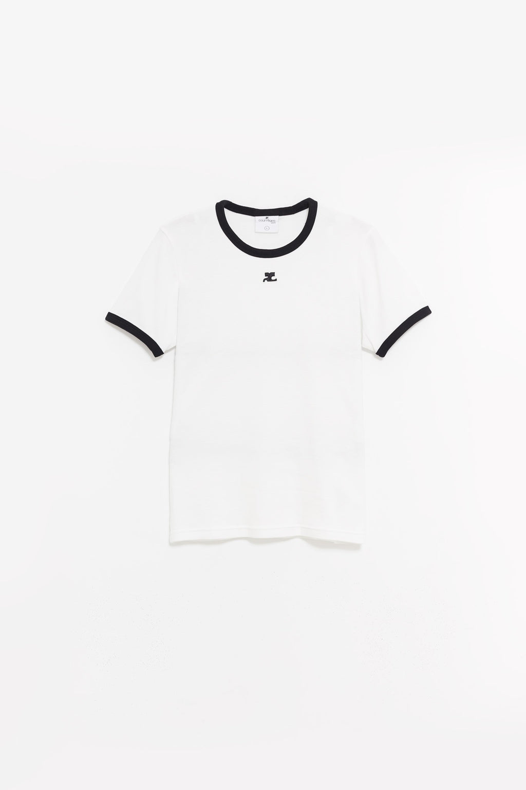 COURREGES HERITAGE WHITE REEDITION CONTRAST T SHIRT