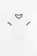 COURREGES HERITAGE WHITE REEDITION CONTRAST T SHIRT