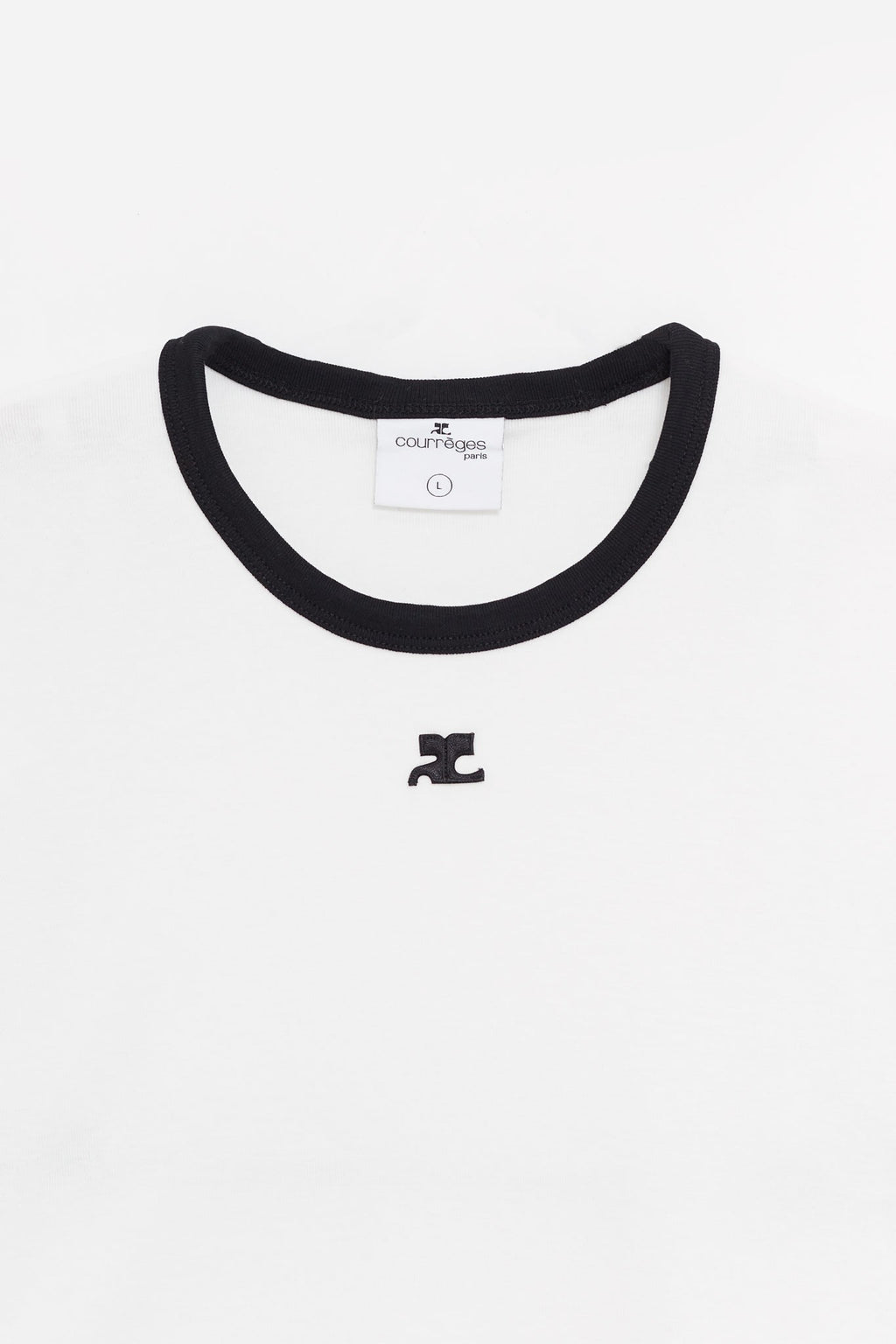 COURREGES HERITAGE WHITE REEDITION CONTRAST T SHIRT