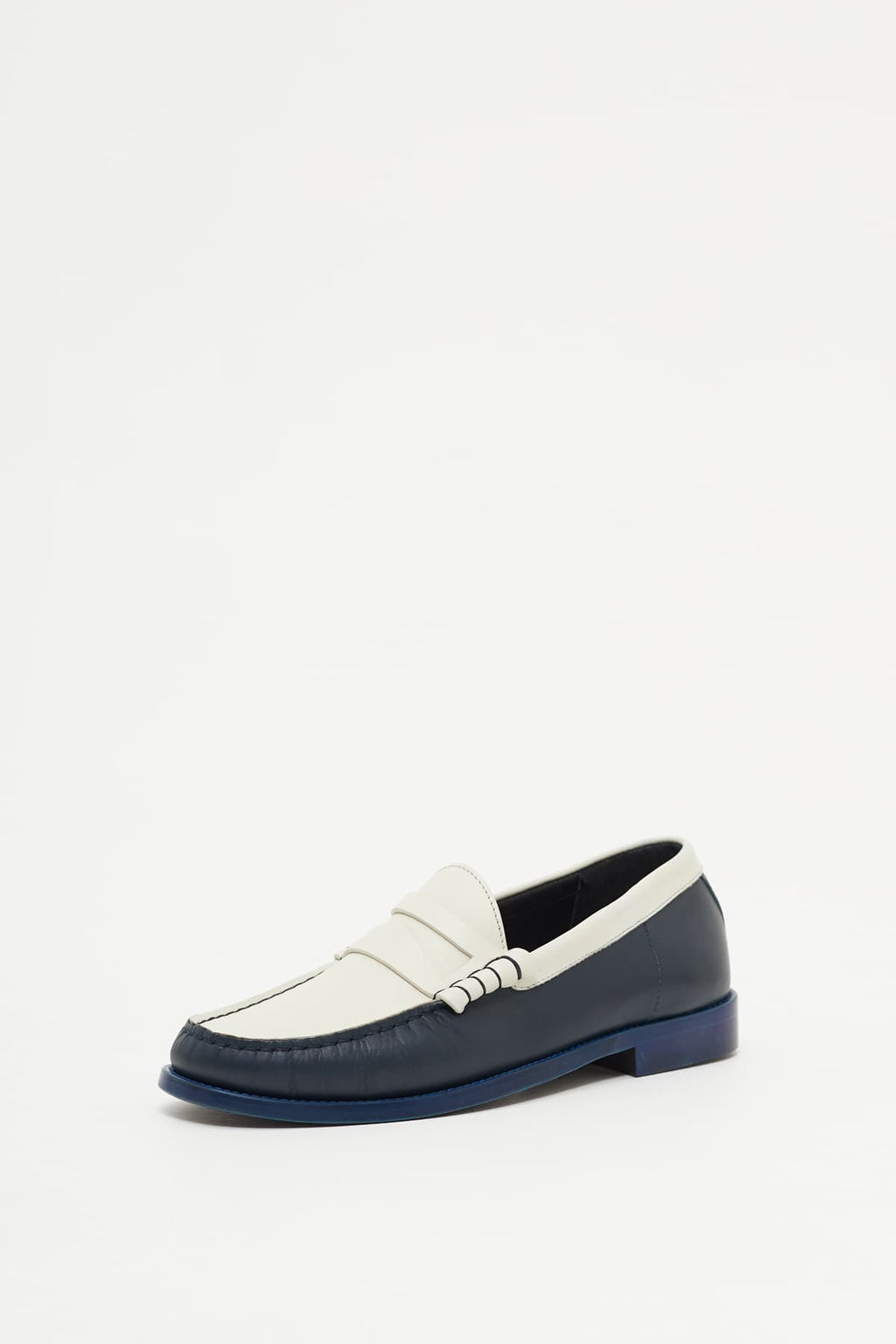 RHUDE NAVY WHITE SLIP ON LOAFER