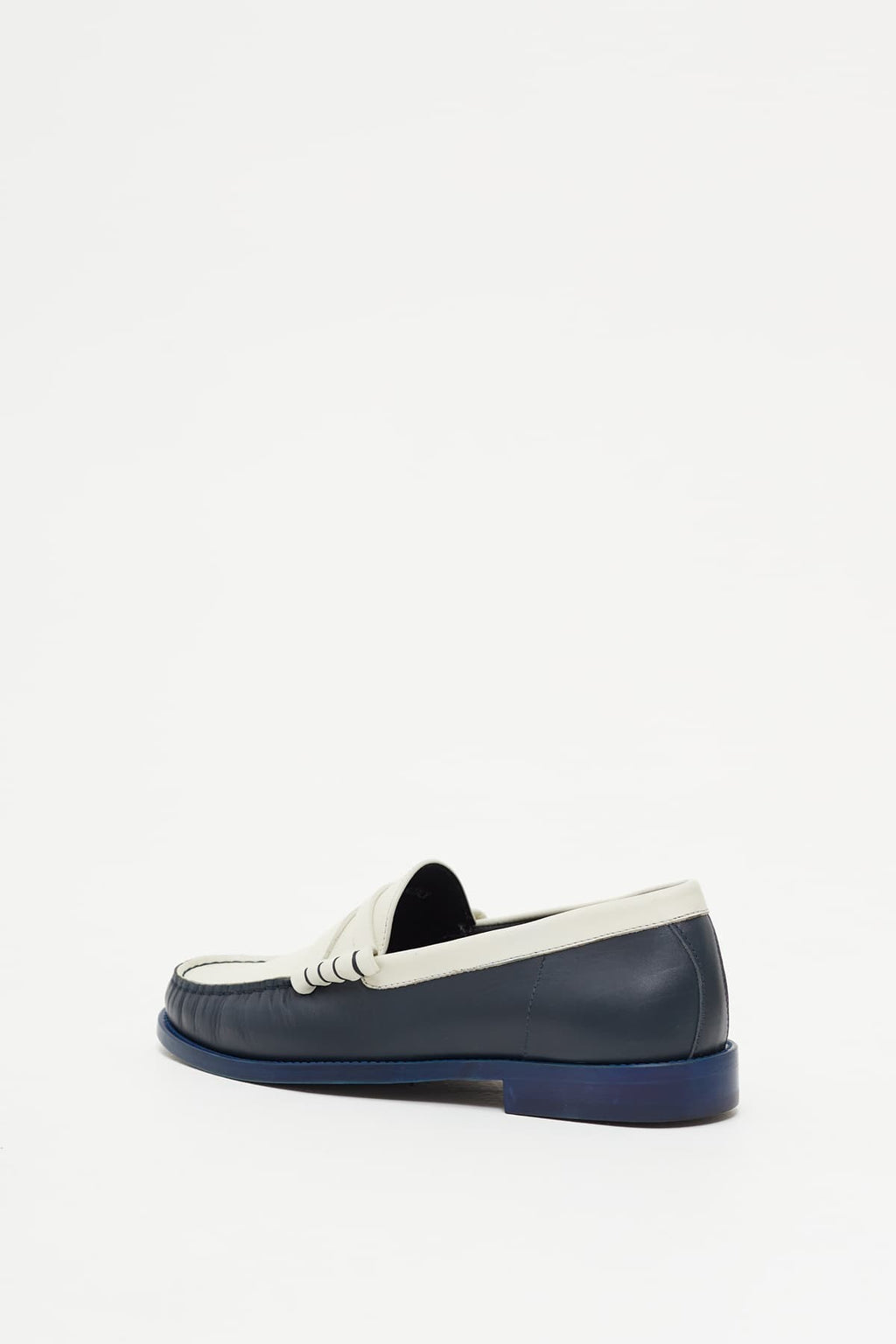 RHUDE NAVY WHITE SLIP ON LOAFER
