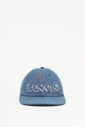 LANVIN BLUE DENIM BASEBALL CAP