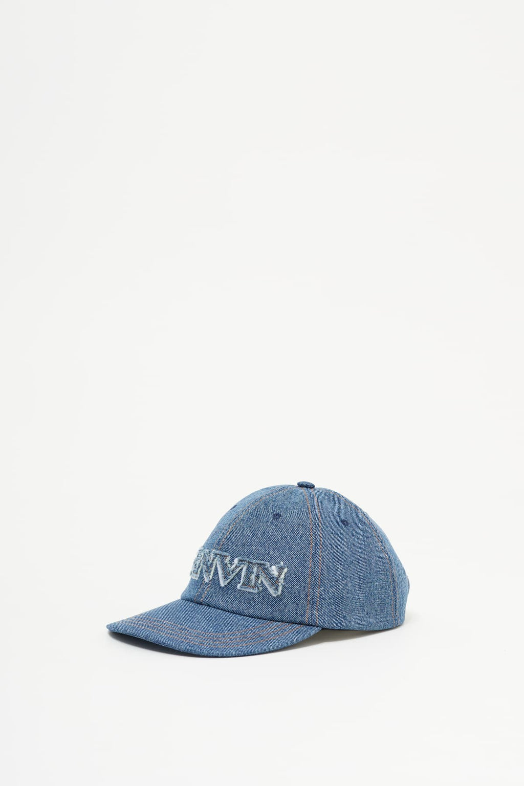 LANVIN BLUE DENIM BASEBALL CAP