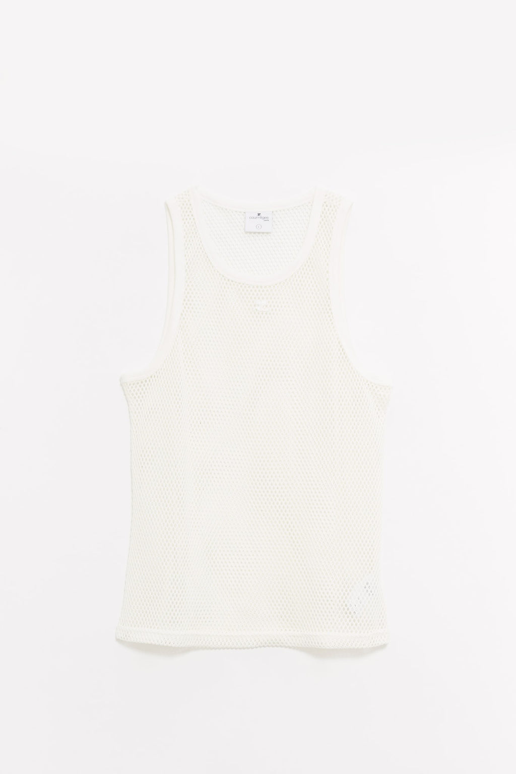 COURREGES SAND AC FISHNET TANK TOP
