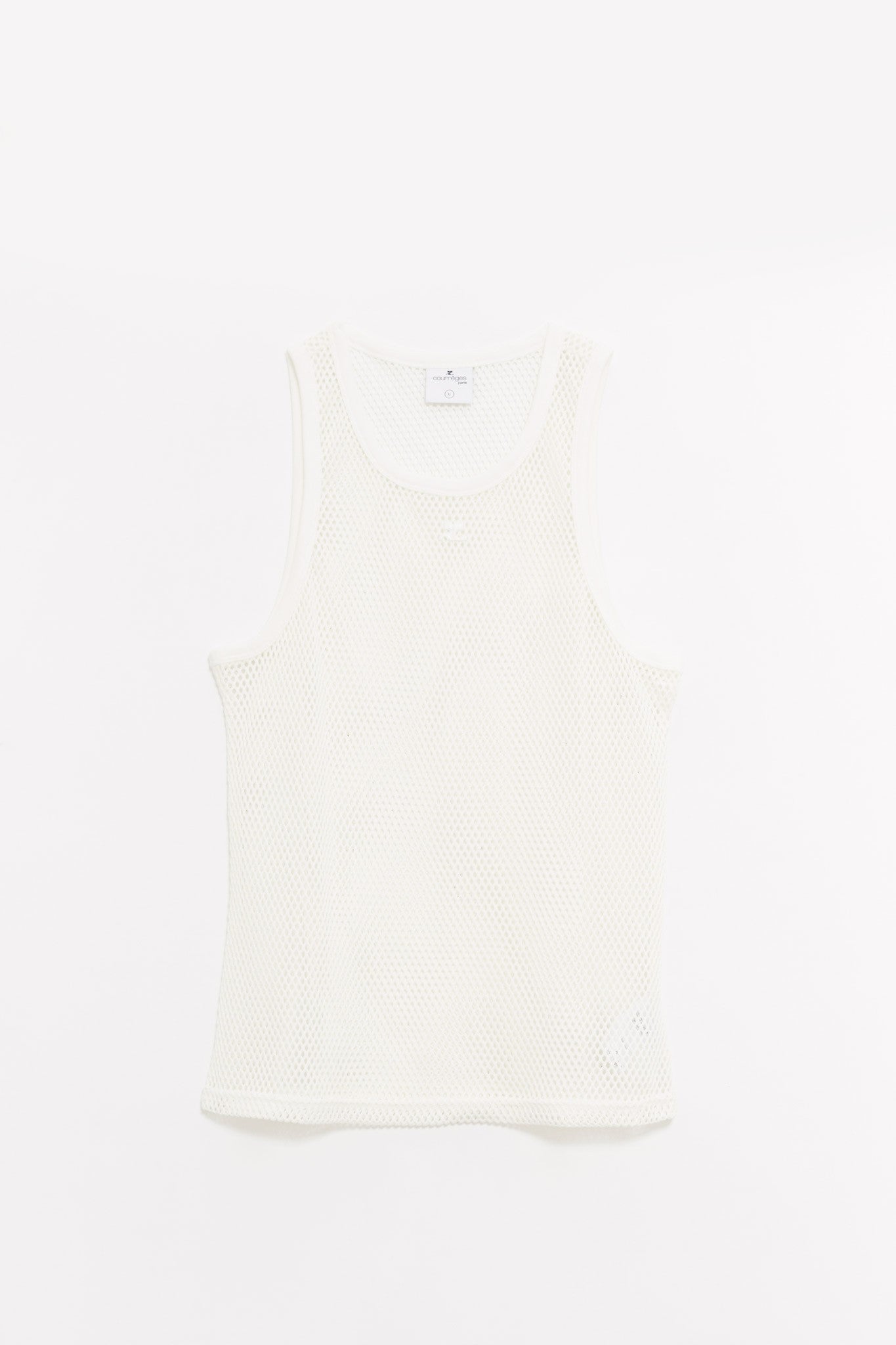 COURREGES SAND AC FISHNET TANK TOP