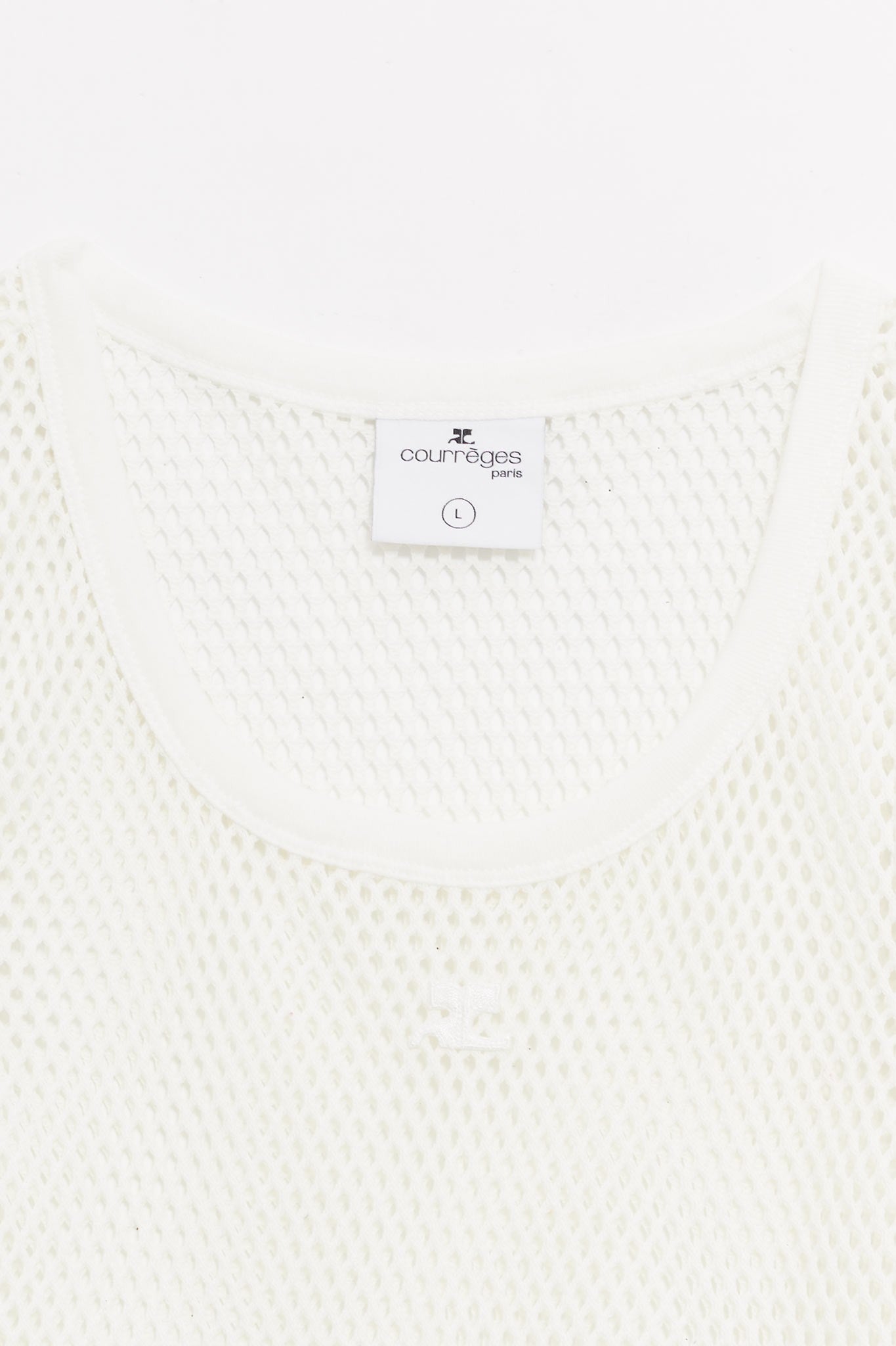 COURREGES SAND AC FISHNET TANK TOP