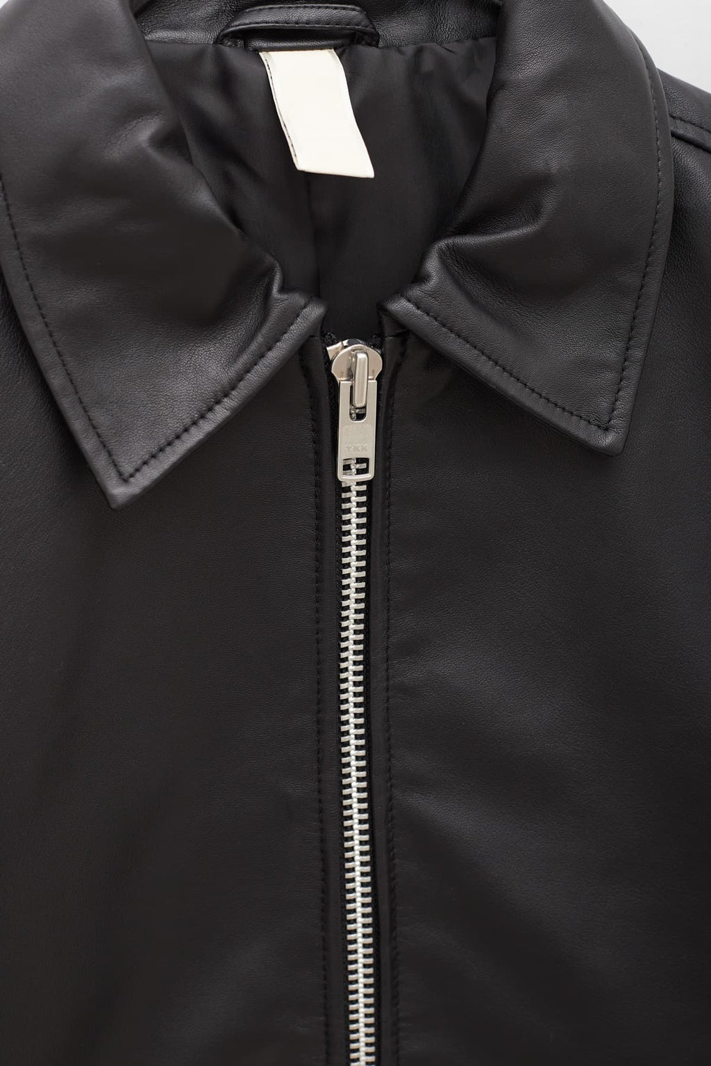 SUNFLOWER BLACK SHORT LEATHER JACKET