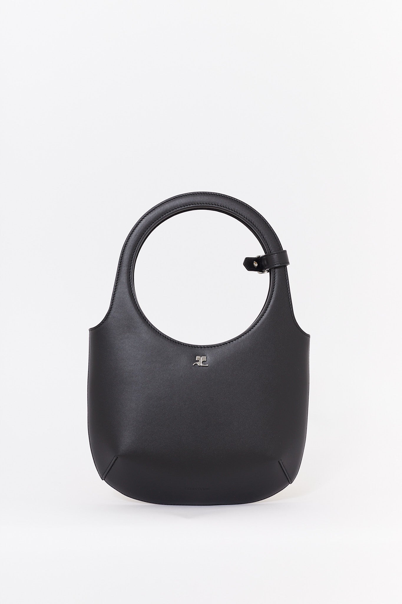 COURREGES BLACK HOLY LEATHER BAG