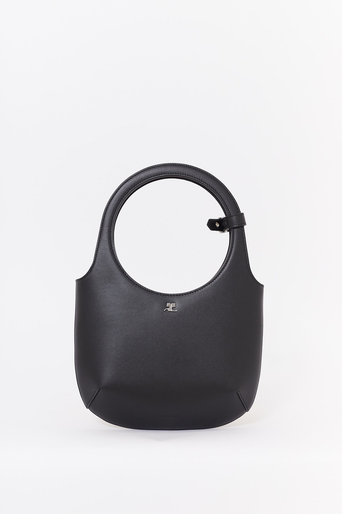 COURREGES BLACK HOLY LEATHER BAG