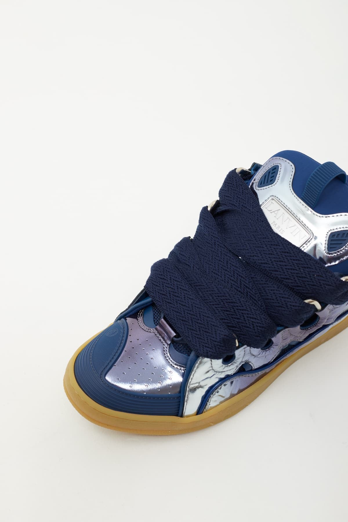 LANVIN CORNFLOWER CURB SNEAKERS