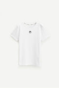 MARINE SERRE WHITE MOON LOGO BABY FIT T SHIRT