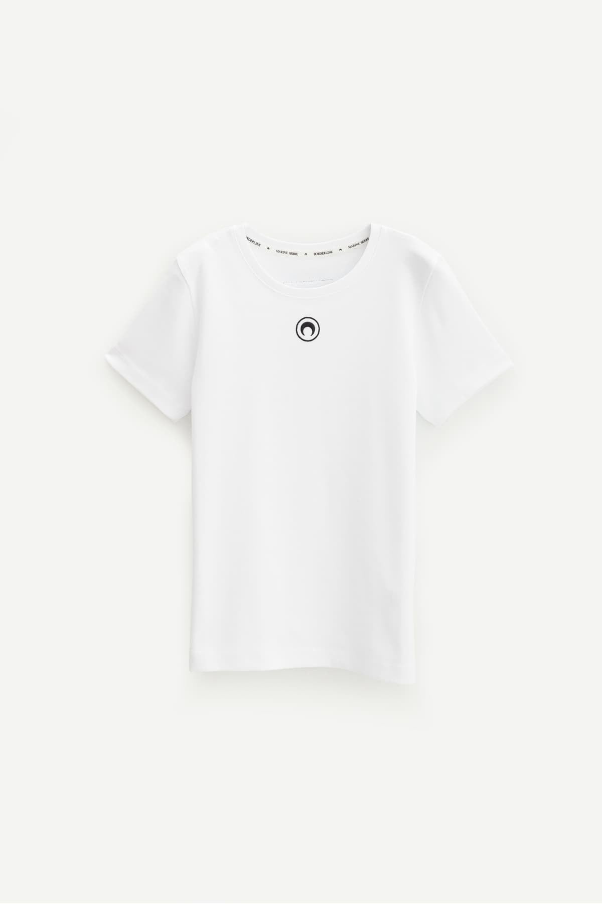 MARINE SERRE WHITE MOON LOGO BABY FIT T SHIRT