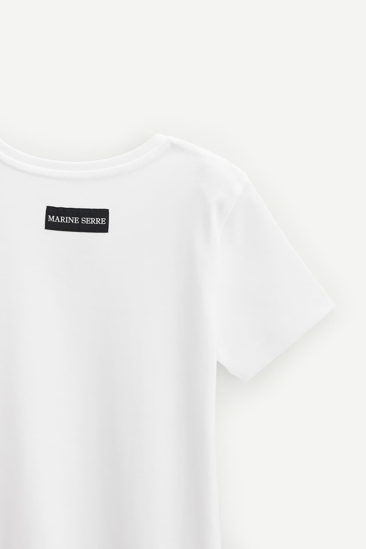 MARINE SERRE WHITE MOON LOGO BABY FIT T SHIRT