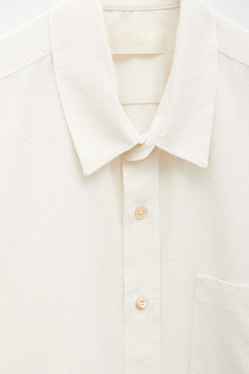 OUR LEGACY WHITE SILK CLASSIC SHIRT