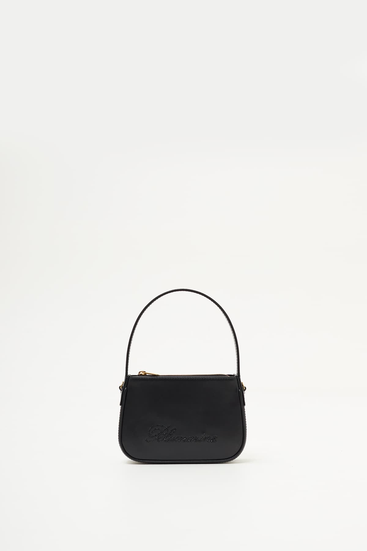 BLUMARINE BLACK NAPPA LEATHER BAG