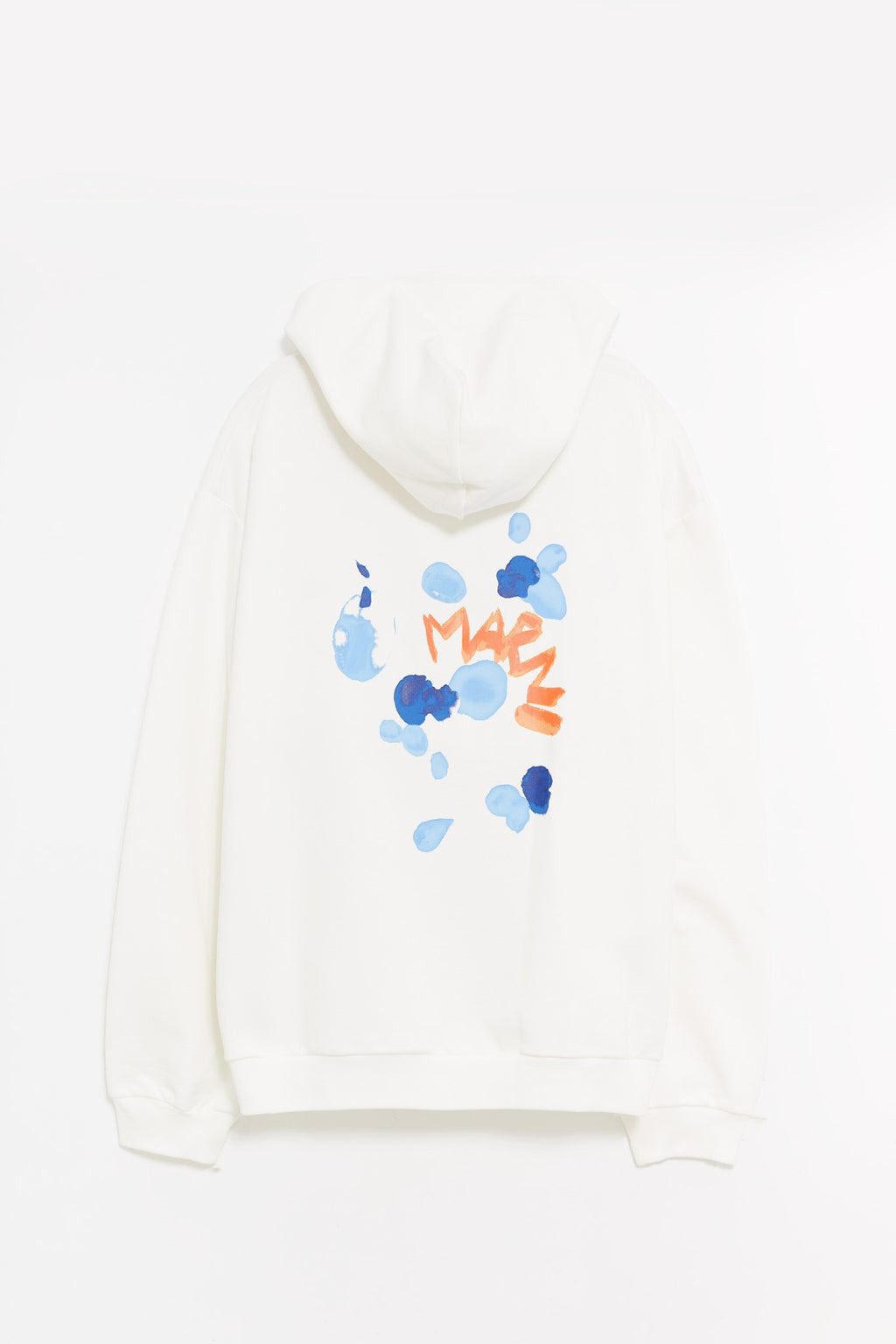MARNI WHITE DRIPPING FLORAL HOODIE SWEATSHIRT