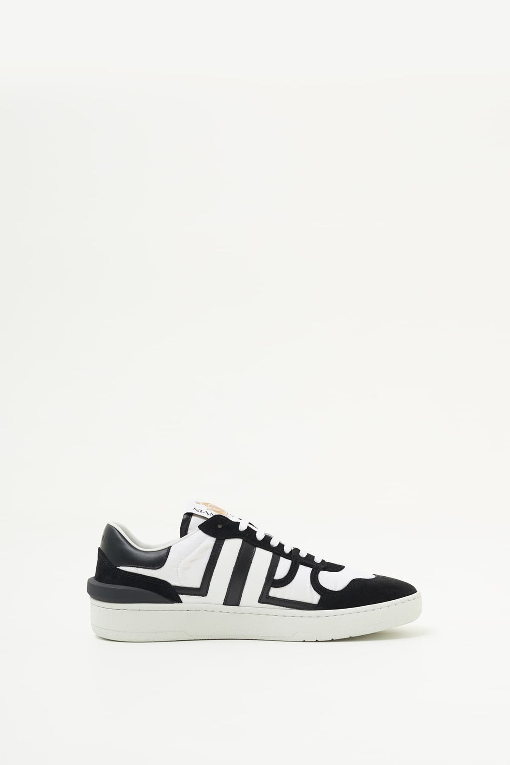 LANVIN OPTIC WHITE BLACK CLAY SNEAKERS