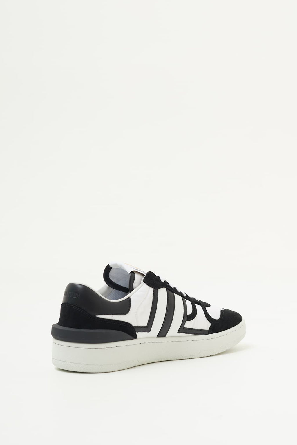 LANVIN OPTIC WHITE BLACK CLAY SNEAKERS