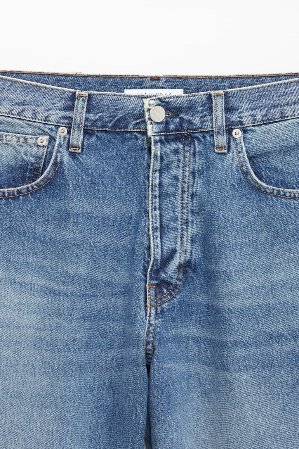 SUNFLOWER MID BLUE WIDE TWIST TROUSER