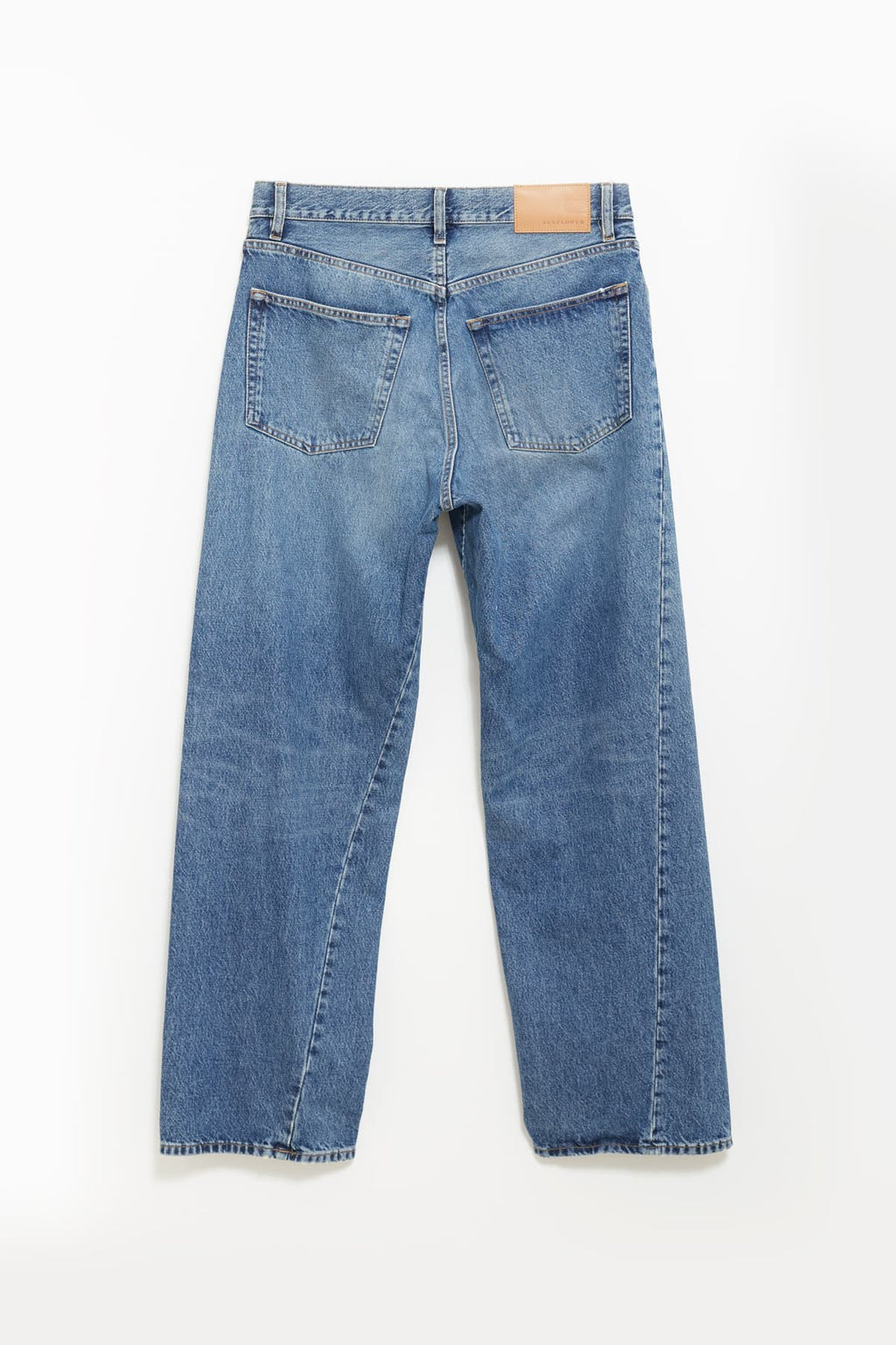 SUNFLOWER MID BLUE WIDE TWIST TROUSER