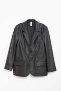 SUNFLOWER BLACK LEATHER JACKET