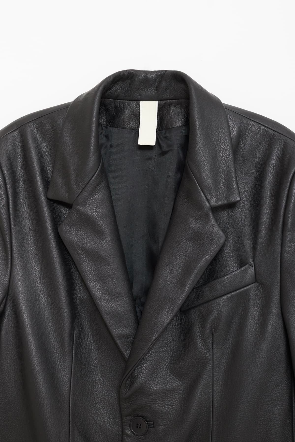 SUNFLOWER BLACK LEATHER JACKET