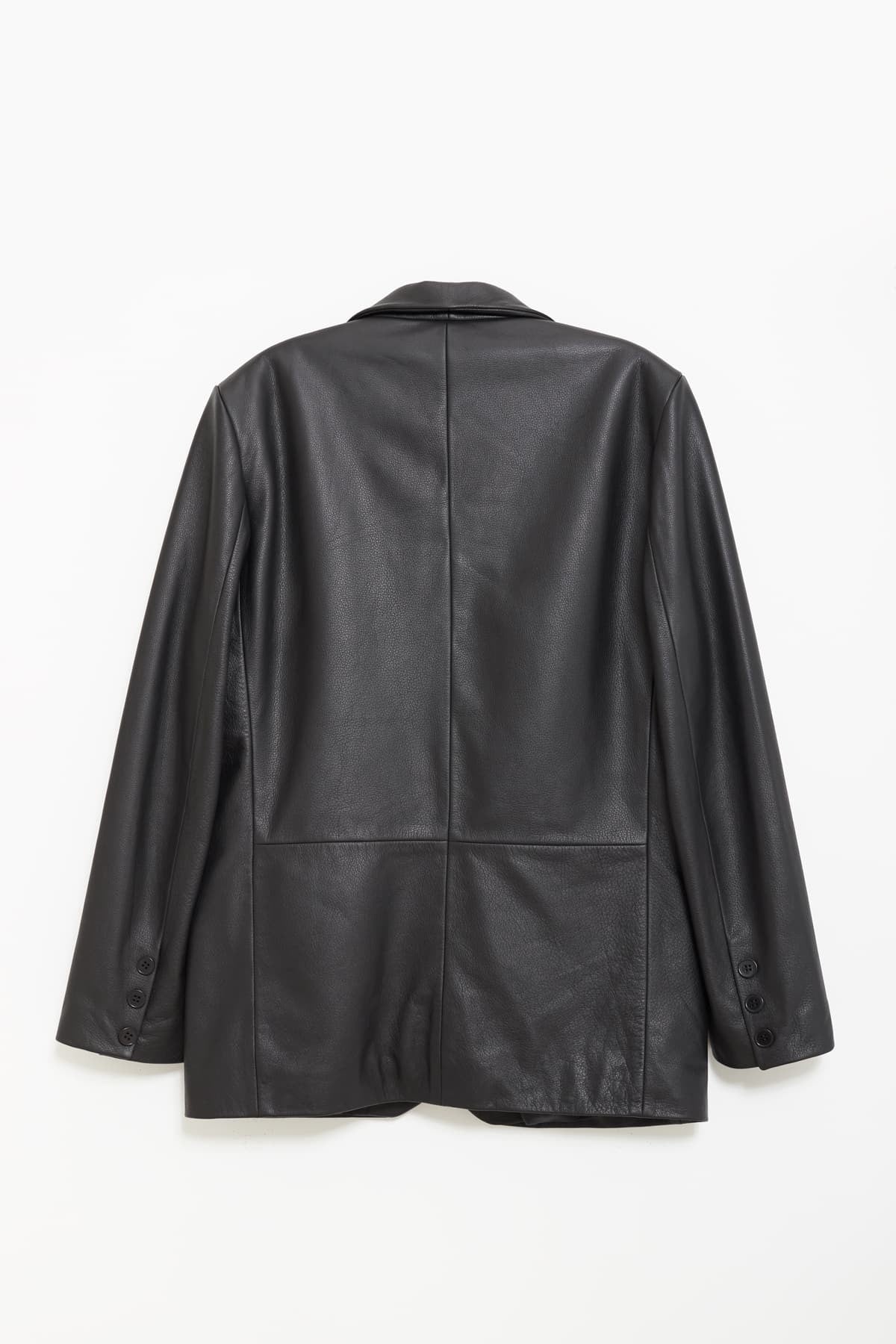 SUNFLOWER BLACK LEATHER JACKET