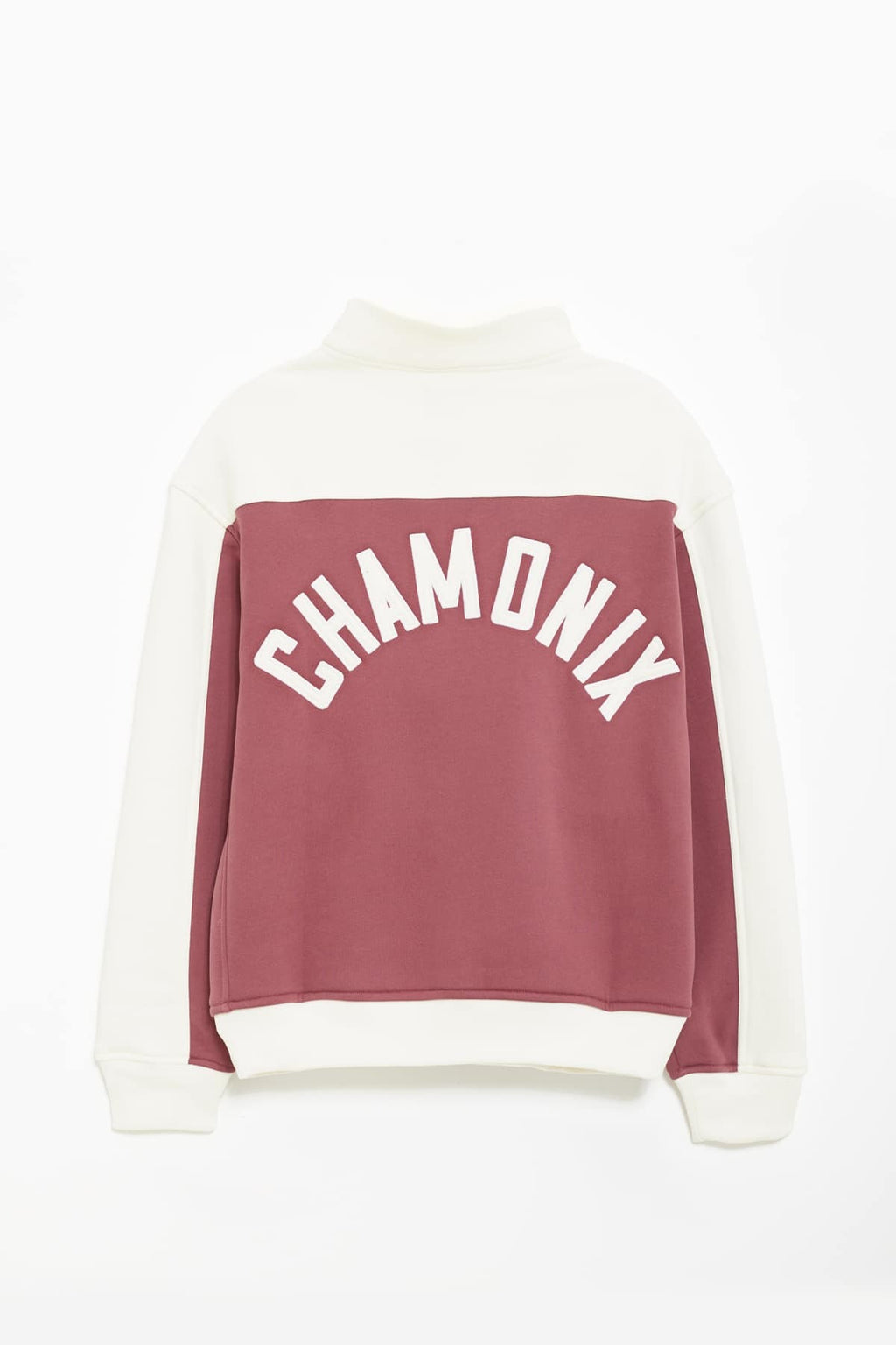 RHUDE MAROON CHAMONIX QUARTER ZIP SWEATSHIRT