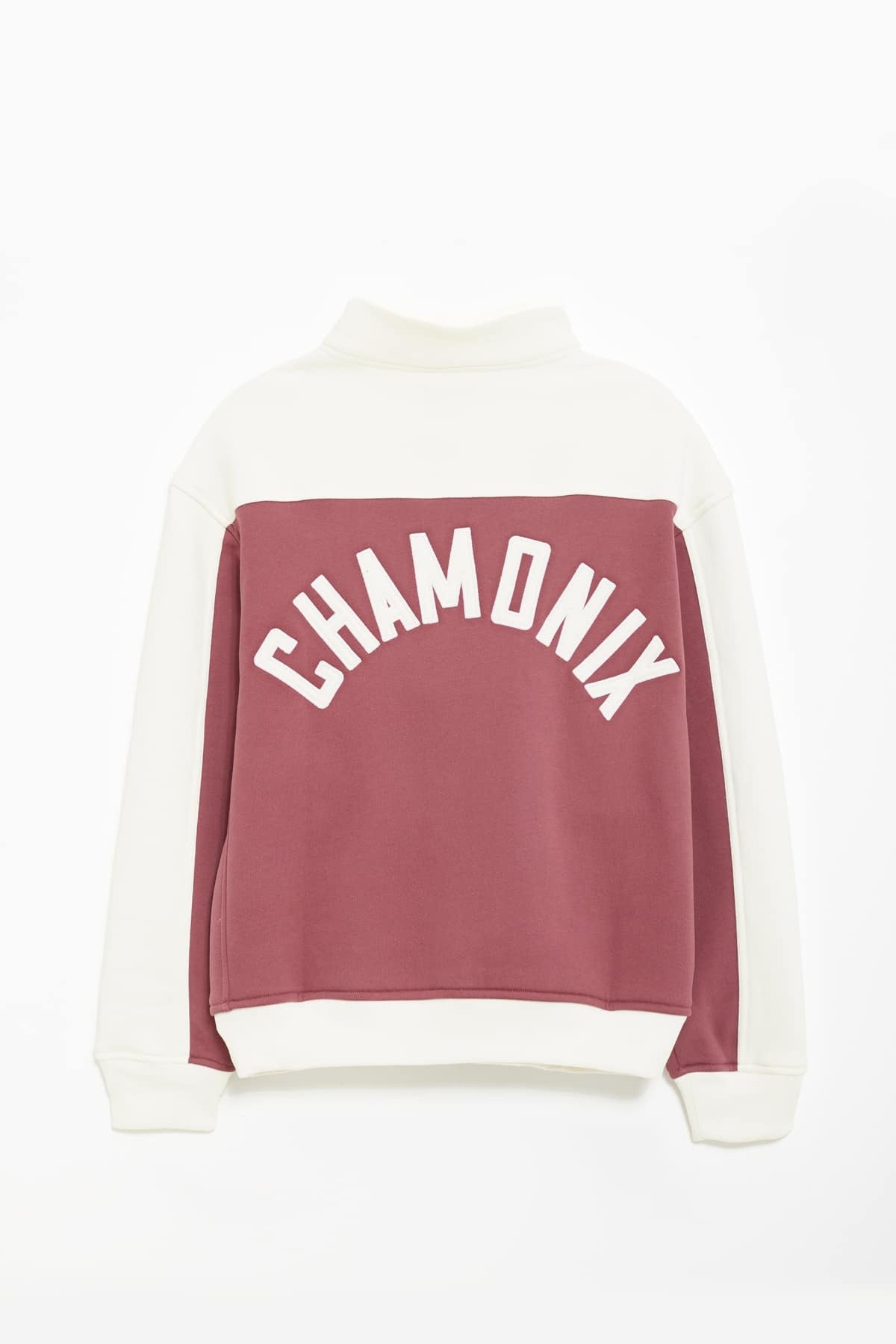 RHUDE MAROON CHAMONIX QUARTER ZIP SWEATSHIRT