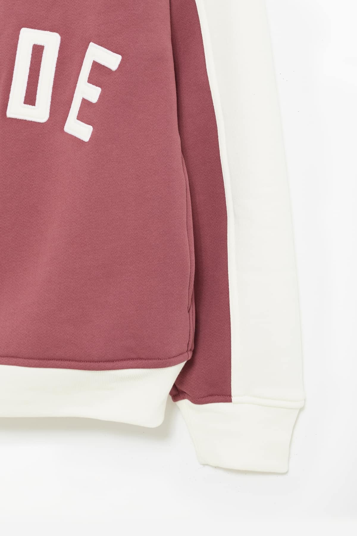RHUDE MAROON CHAMONIX QUARTER ZIP SWEATSHIRT