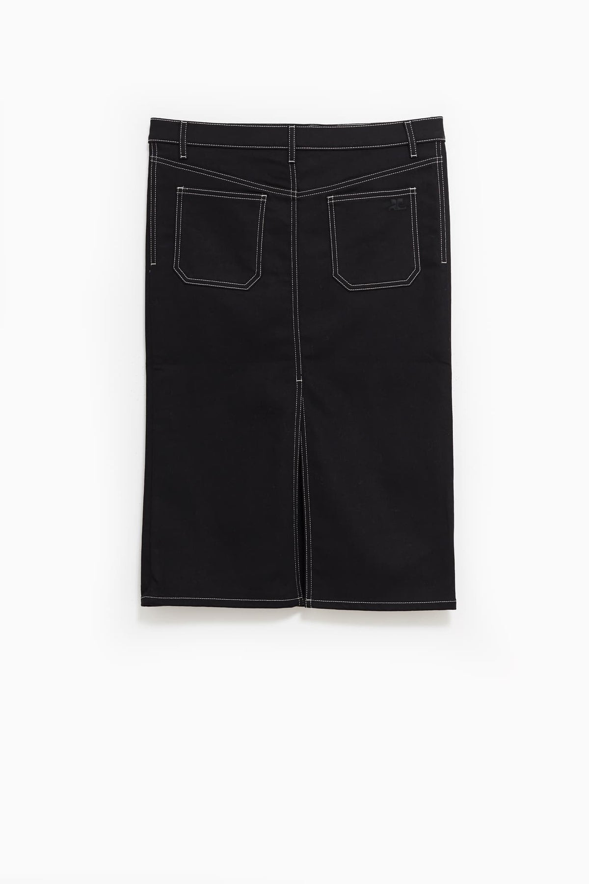 COURREGES BLACK 2 POCKET DENIM SKIRT