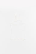 COURREGES HERITAGE WHITE CRISS CROSS 90 S RIB ZIPPED TANK TOP