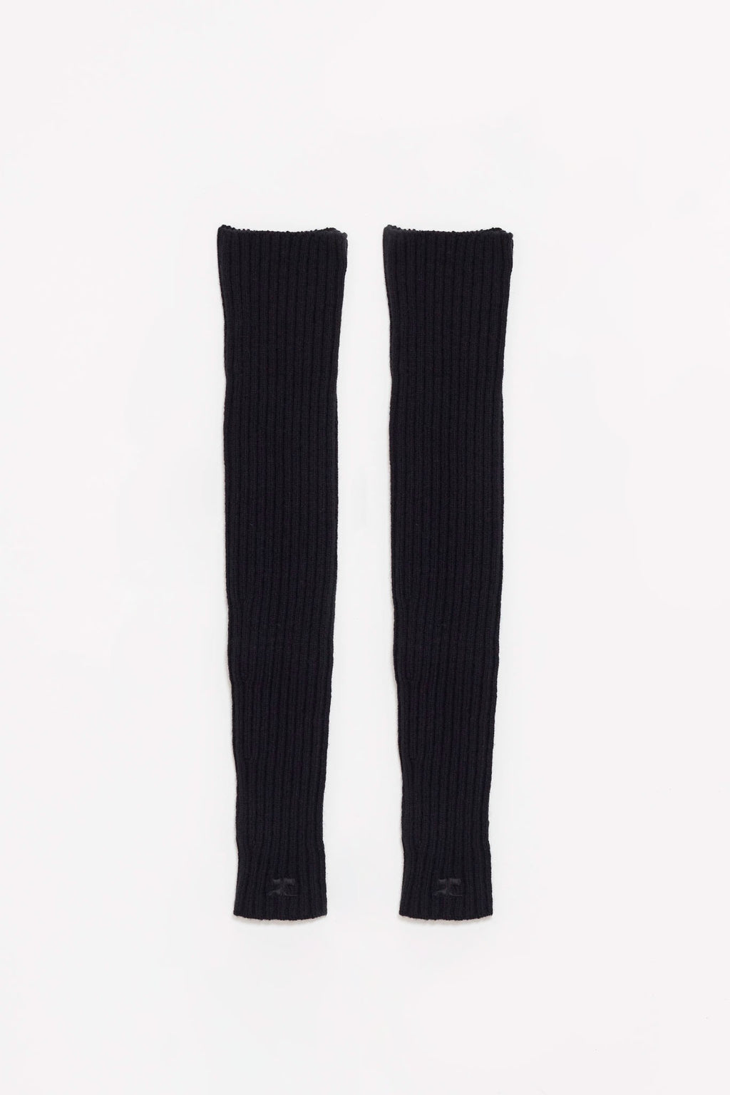 COURREGES AC RIBBED LAMBSWOOL MITTENS