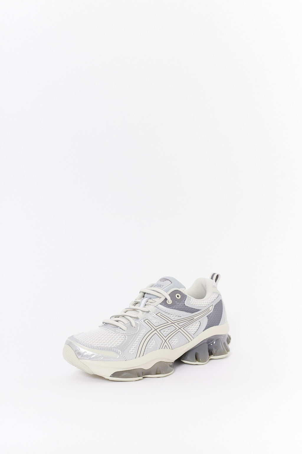 ASICS WHITE LIGHT DUST GEL QUANTUM KINETIC SNEAKERS
