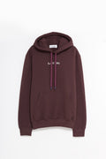 LANVIN BURGUNDY MOHAIR LANVIN LOGO HOODIE