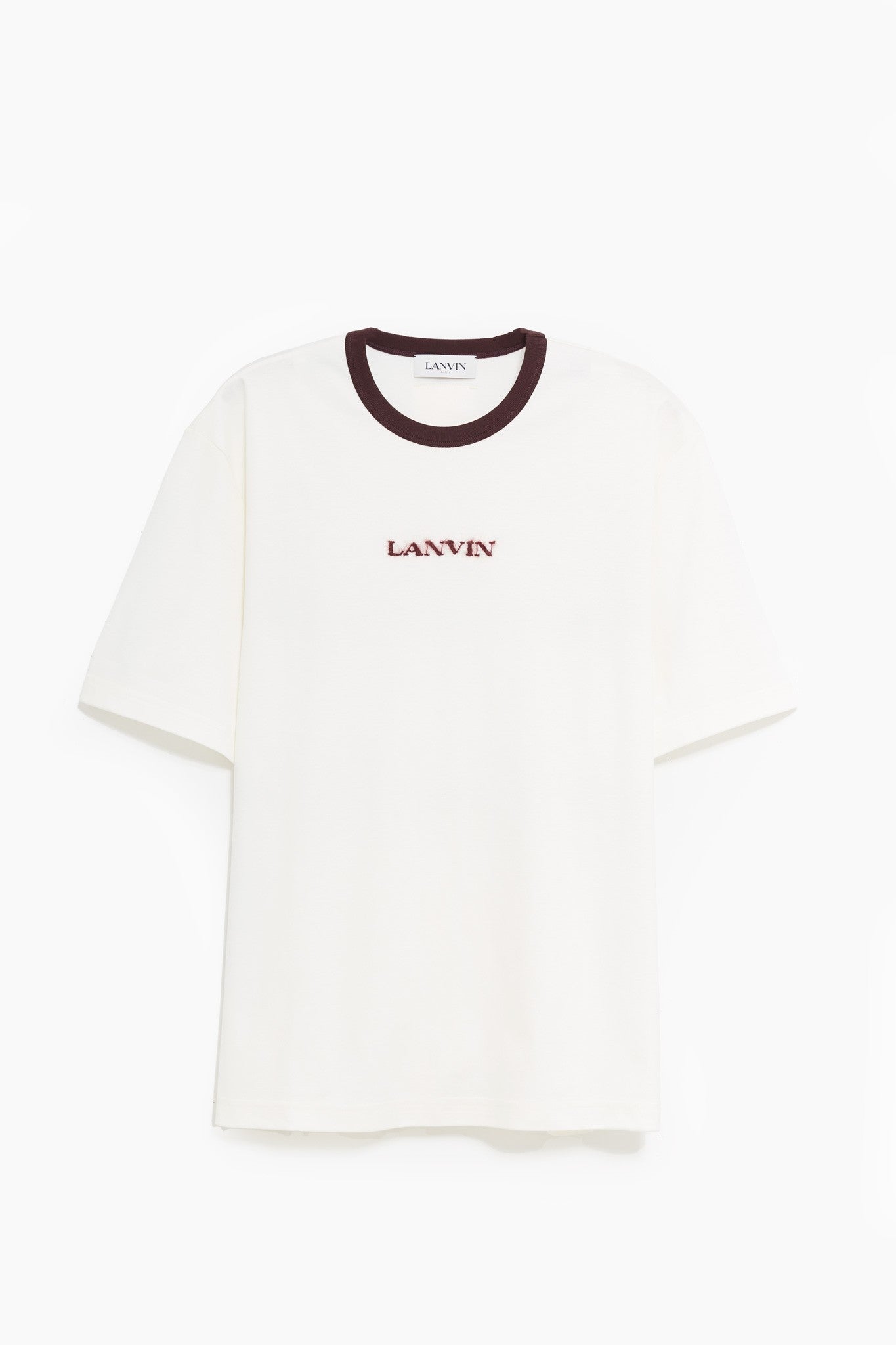 LANVIN ENAMEL MOHAIR LANVIN LOGO T SHIRT
