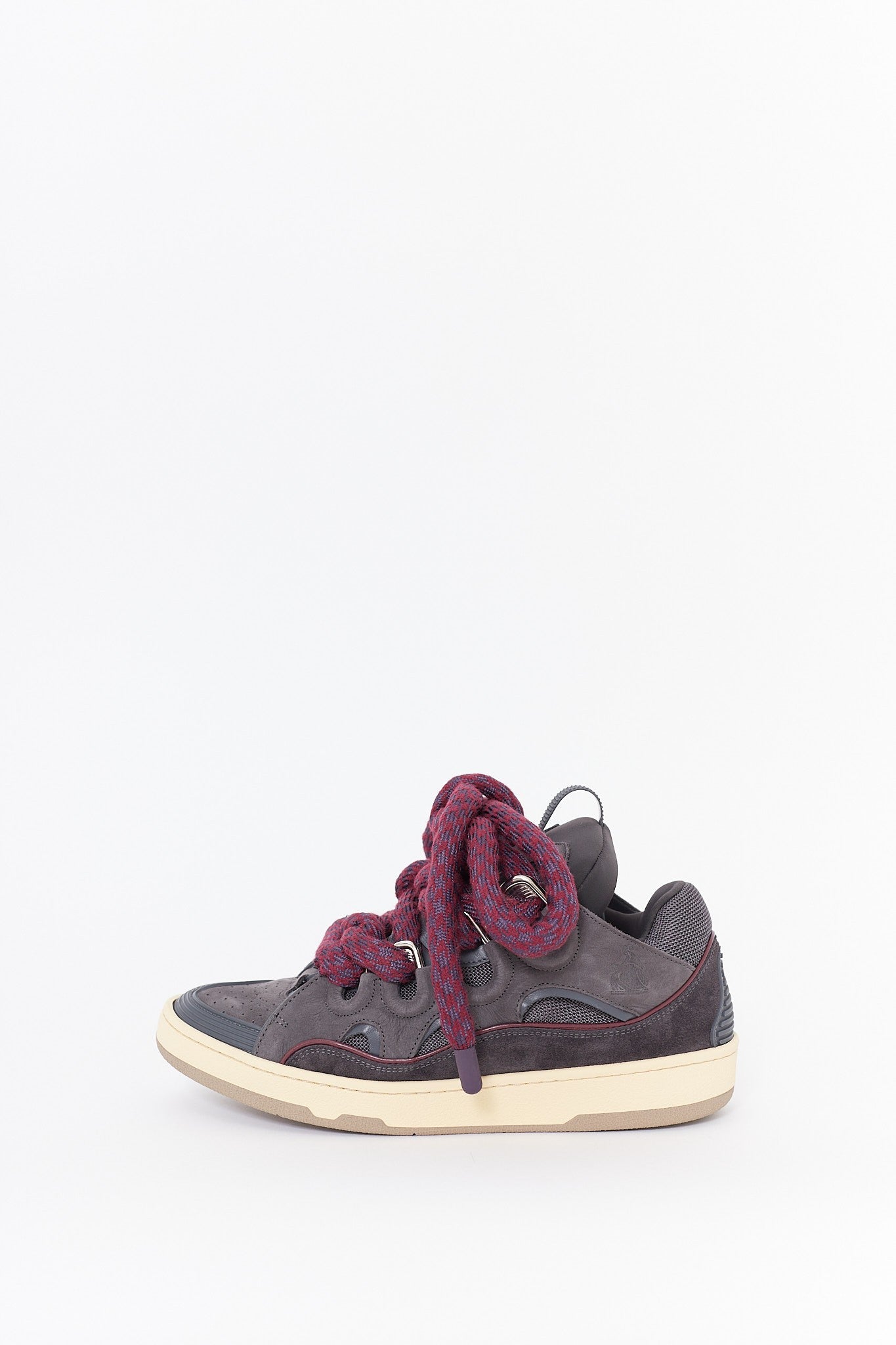 LANVIN SHARK GREY CURB SNEAKERS