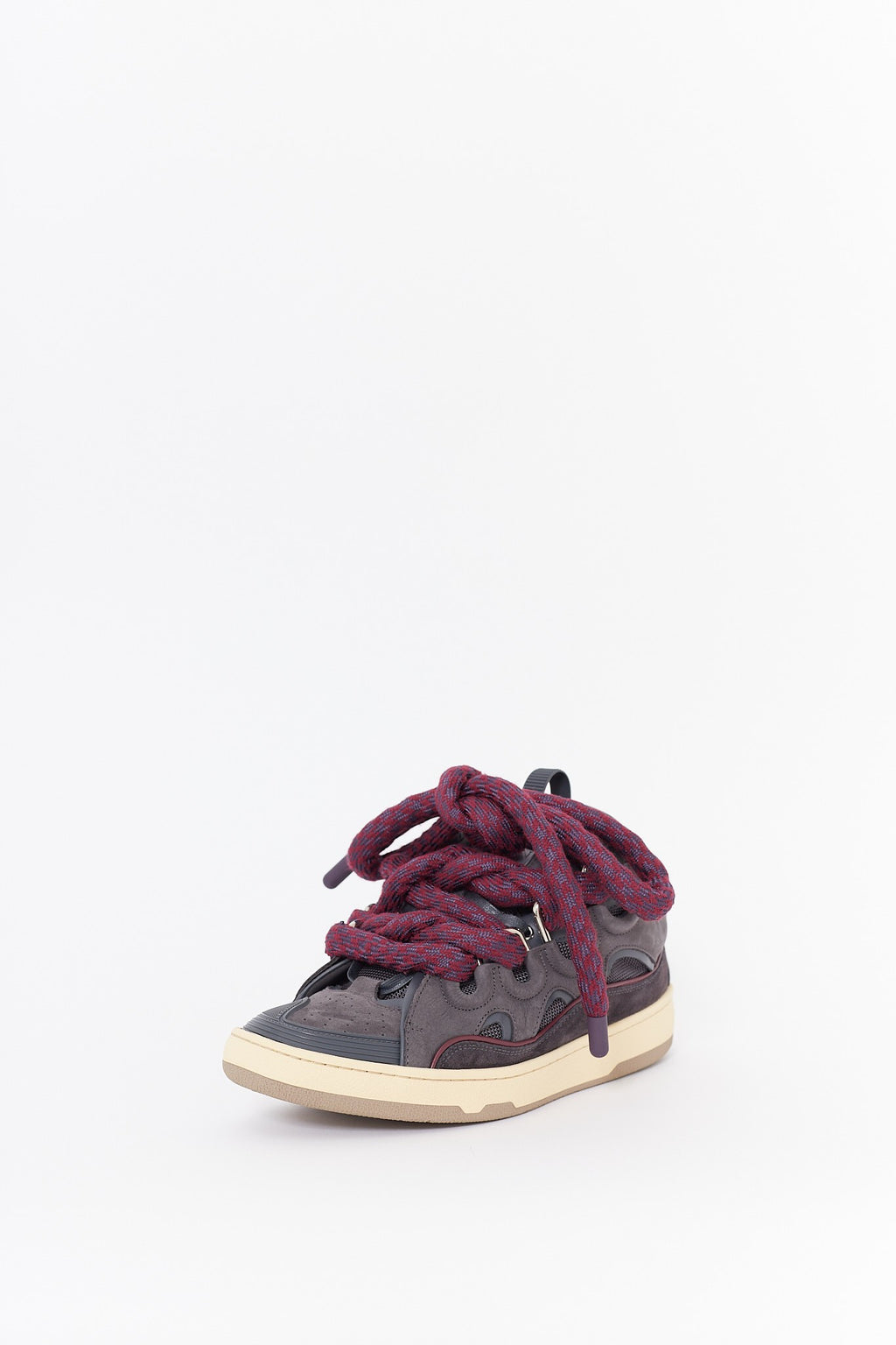 LANVIN SHARK GREY CURB SNEAKERS