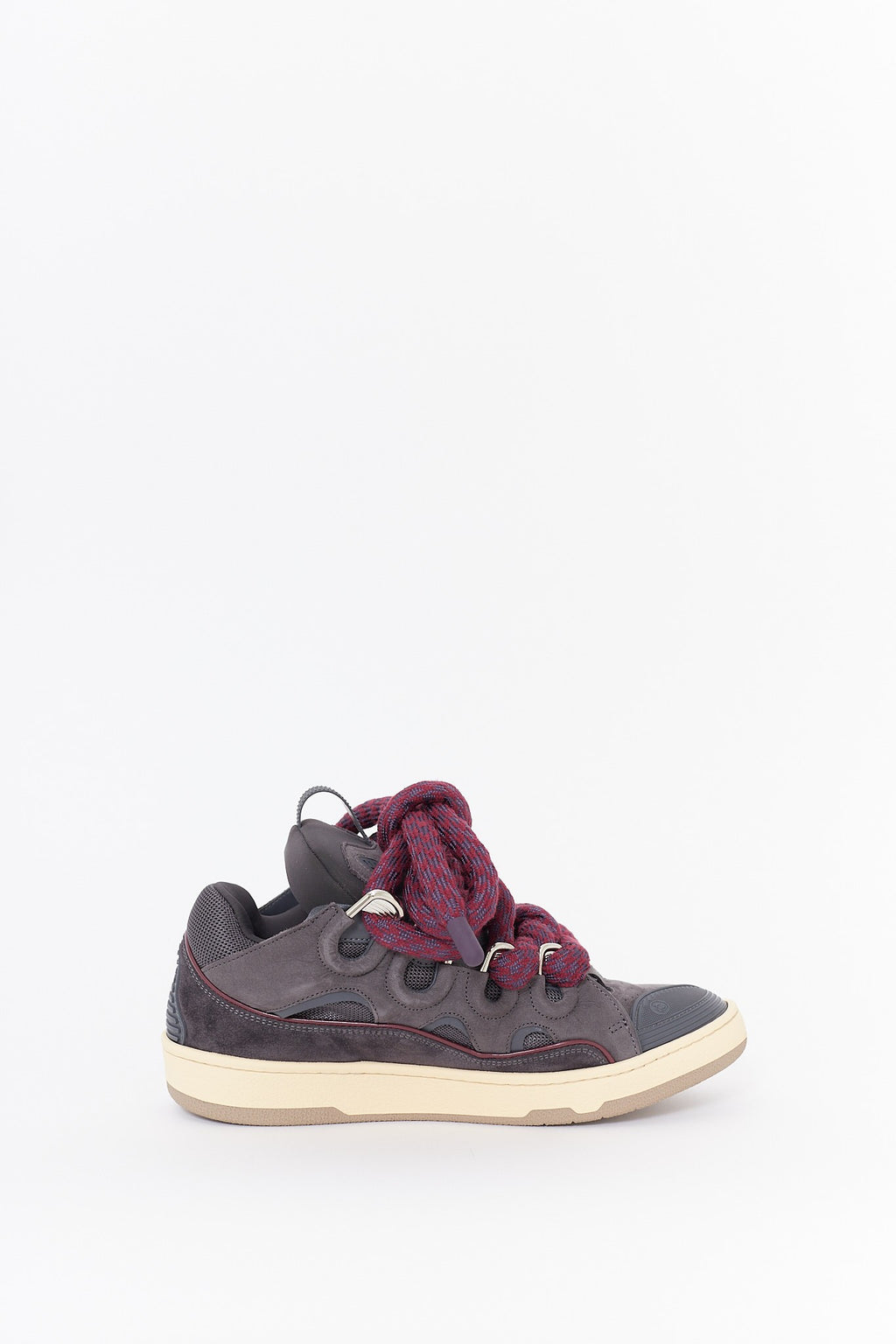 LANVIN SHARK GREY CURB SNEAKERS