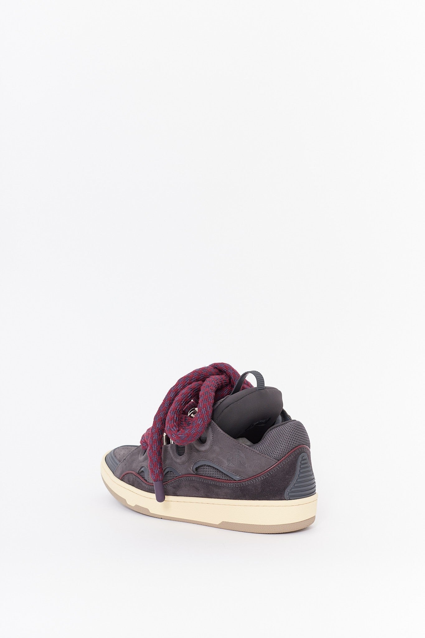 LANVIN SHARK GREY CURB SNEAKERS
