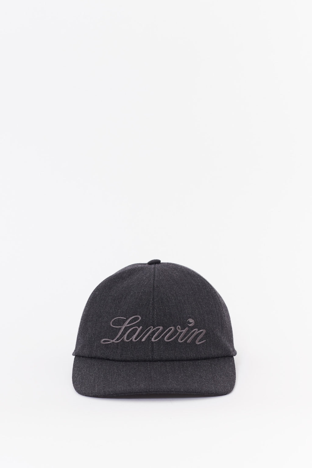 LANVIN ANTHRACITE GREY BASEBALL CAP