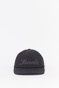 LANVIN ANTHRACITE GREY BASEBALL CAP
