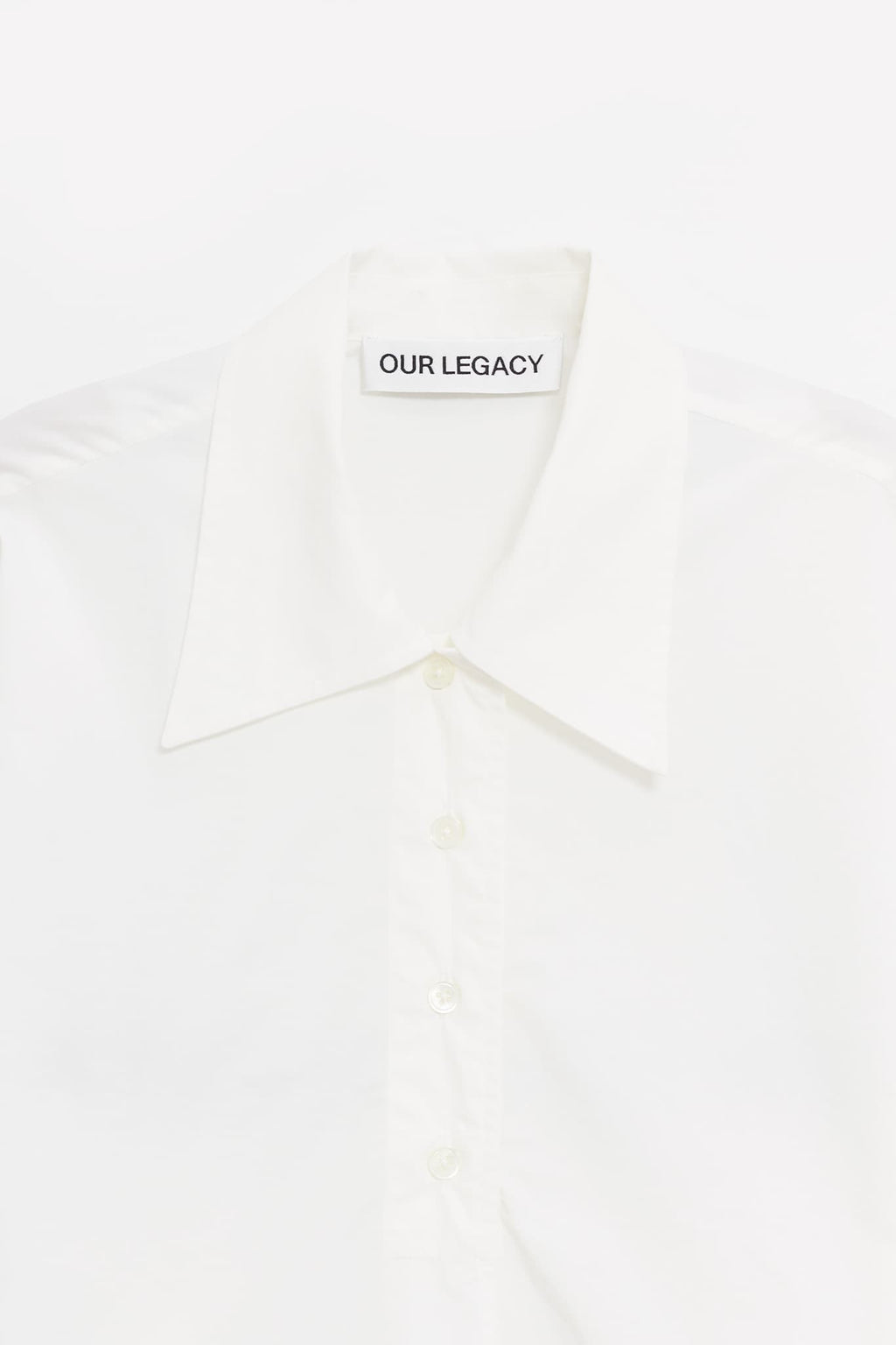 OUR LEGACY WHITE ORGANIC POPLIN NANNAS SHIRT