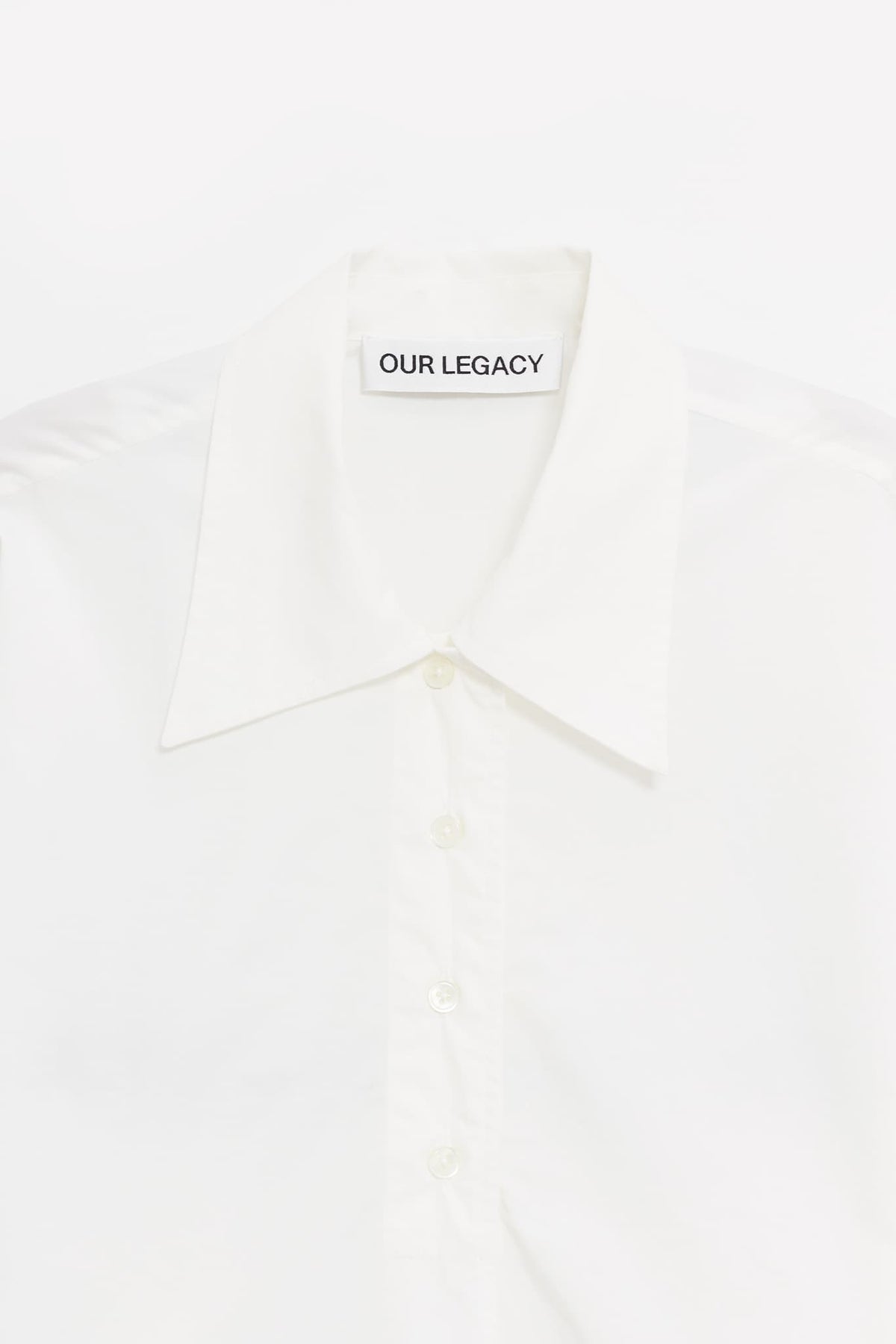 OUR LEGACY WHITE ORGANIC POPLIN NANNAS SHIRT